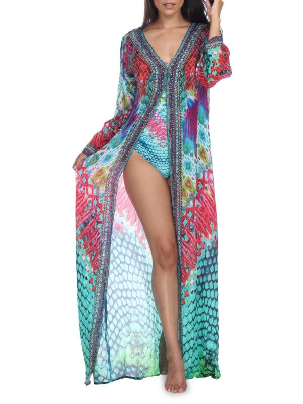 La Moda Clothing Jungle Queen Kimono Cover-Up